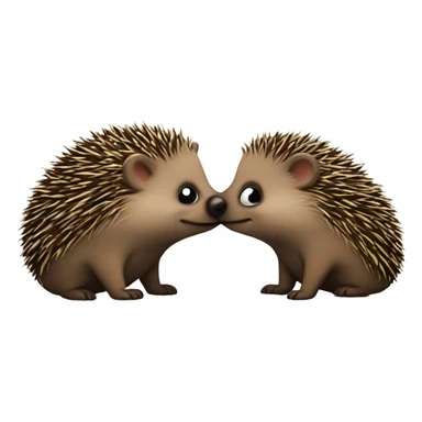 kissing hedgehogs sticker