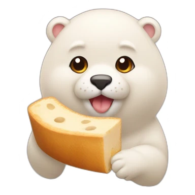 Chou à la creme en train de se faire manger par loutre sticker