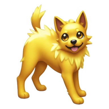 Colorful Shiny Electric Dog Pokémon sticker