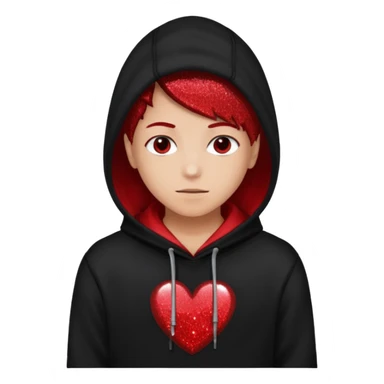 red glitter hacker sticker