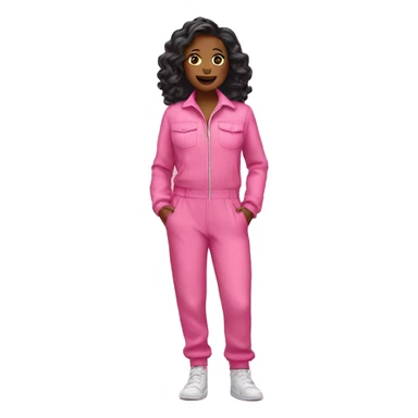 pink jump suit  sticker