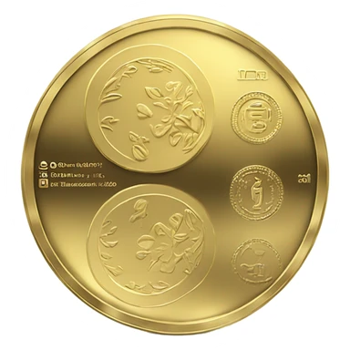 gold coin and TV sticker