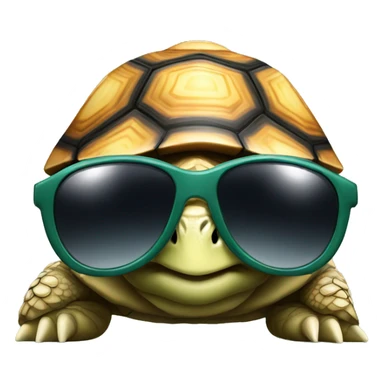 Tortoise with sunglasses  sticker