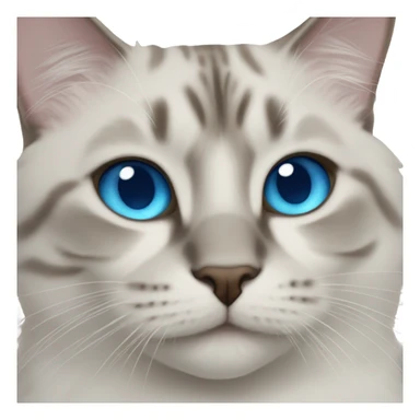 blue eyed cat indoors sticker