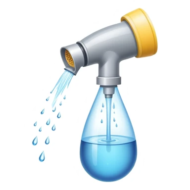 a water sprayer sprays water sticker