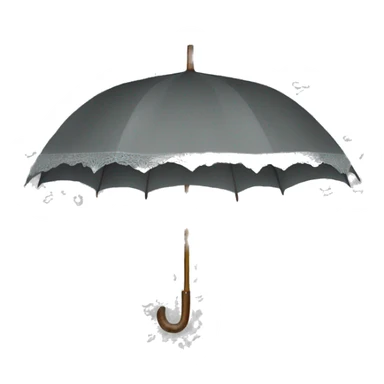 vintage lace gray umbrella sticker