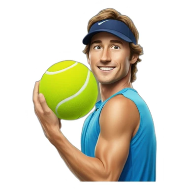 Tennisball mit smylie sticker