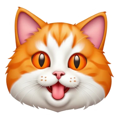 Silly cat with tongue out sticker