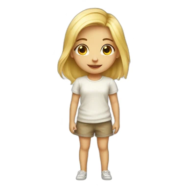 cute girl blond thin sticker