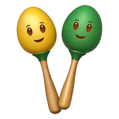 maracas amarillas y verdes sticker