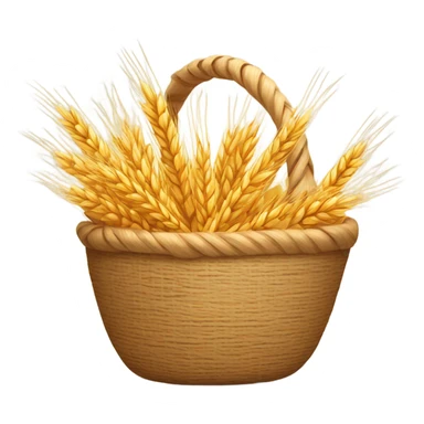Wheat grain basket sticker