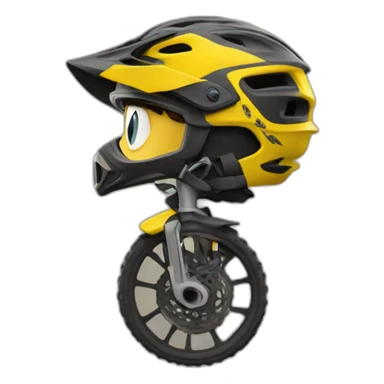 enduro mountain biker sticker