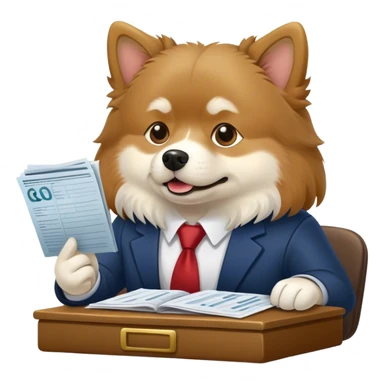 Finnish lapphund doing taxes  sticker
