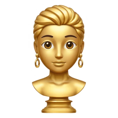 Gold statue sticker