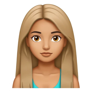 Latina girl with straight hair sticker