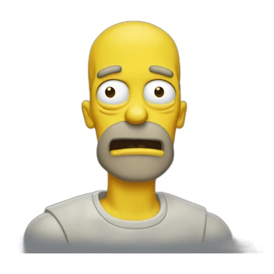 Starving homer sticker