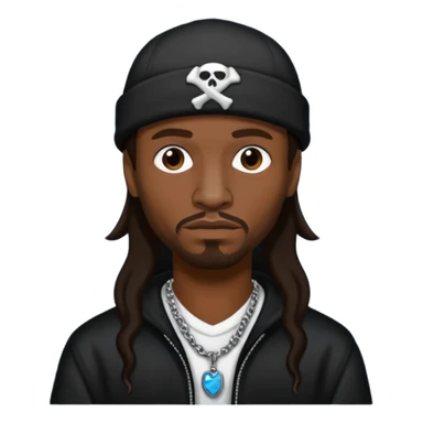 Krazie Bone with dark brown hair sticker