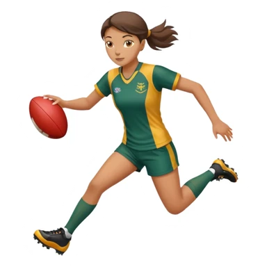 Girl playing Australian Rules Football sticker