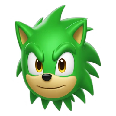 Green sonic the hedgehog sticker