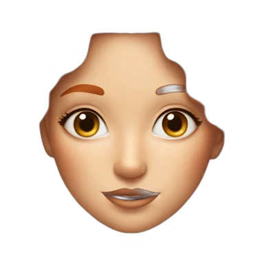 redhead woman has light skin with freckles sending a kiss sticker