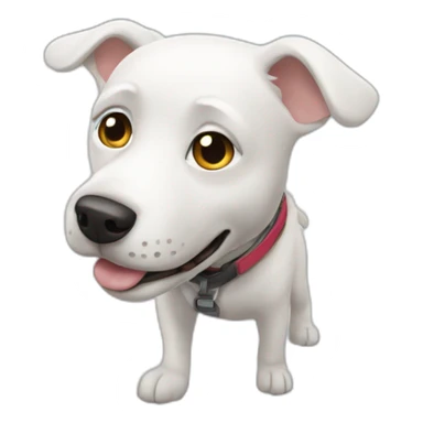 White-dog hikking sticker