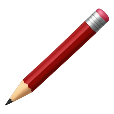 pencil dark red sticker