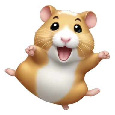 a hamster doing a cartwheel sticker