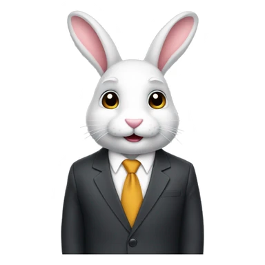 Bunny in a suit sticker