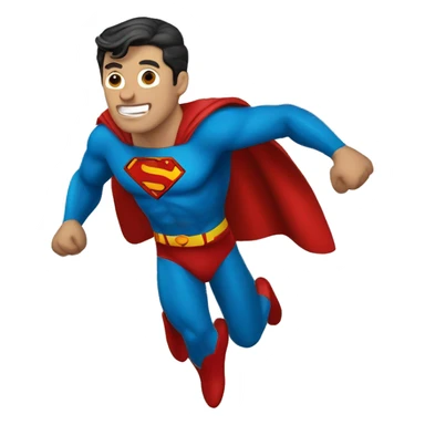 Superman fly  sticker