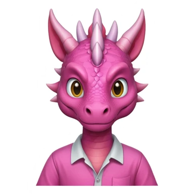 pink dragon with shirt sticker
