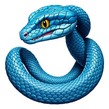 Blue cartoon pit viper sticker
