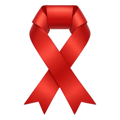 single red ribbon, isolated on white background, high detail, soft natural lighting, no text, no watermark --ar 1:1 --v 6
 sticker
