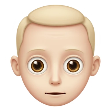 Little man with three big eyes, but no ears sticker