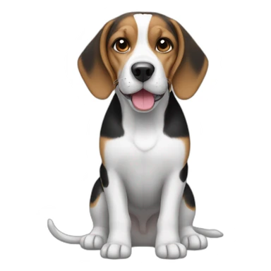 Black and white only Beagle sticker