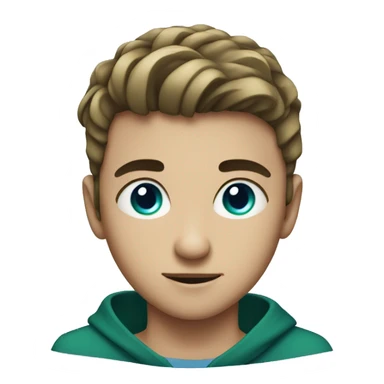 boy with brow pircing with blue-green eyes sticker