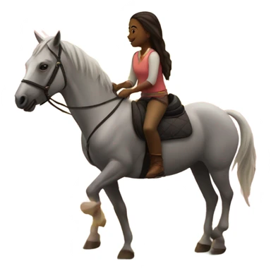 Two girls sharing one horse, riding into the sunset  sticker