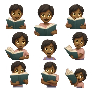A child holding books sticker