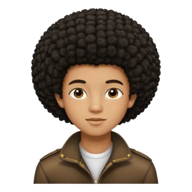 Black seventeen with a afro haircut sticker