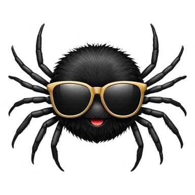 A spider with sunglasses  sticker
