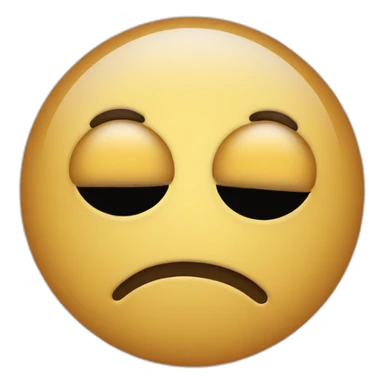 sleepy emoji rubbing its eyes with one hand sticker