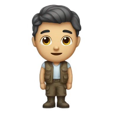 Un homme qui prie a genoux sticker