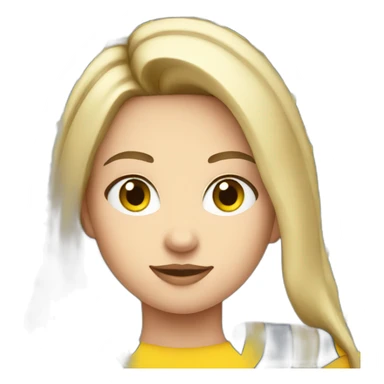 White Girl wearing Michigan football shirt sticker