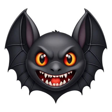 Black gothic vampiric realistic edgy scary spooky small Bat sticker
