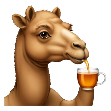 animal de désert qui boit du thé sticker