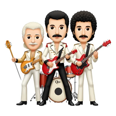 Queen band with Freddie Mercury, Brian May, Roger Taylor, and John Deacon sticker