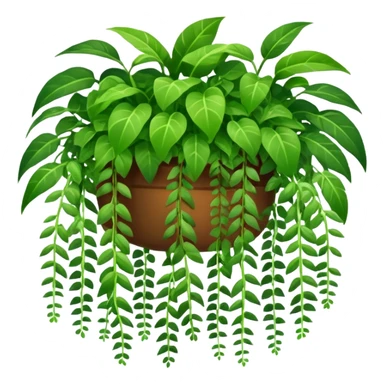 Lush green ceiling hanging plants  sticker