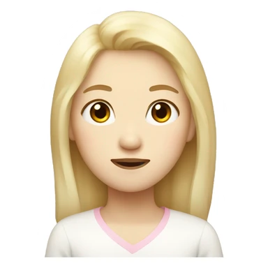 Korean with blonde hair with heart eyes sticker