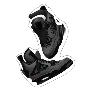 Air Jordan 4 black cat sticker