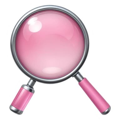 mix light pink dark pink and white girly chrome internet with a magnifying glass sticker