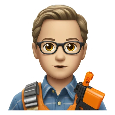 Young Sheldon with a nerf  sticker